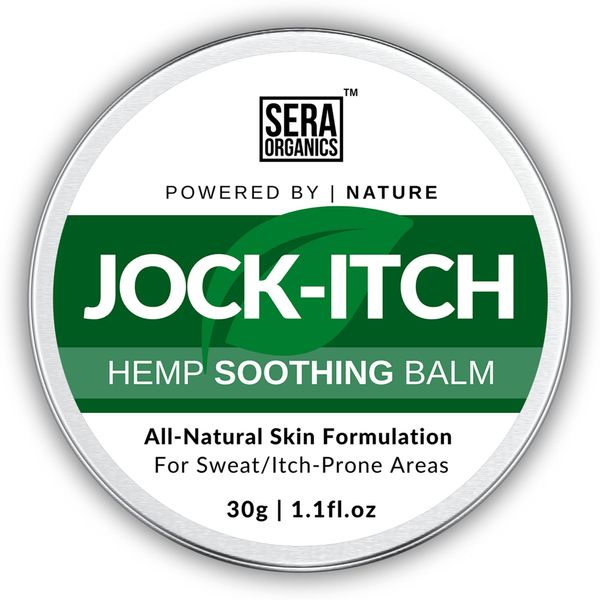 Jock Itch Treatment Cream For Men & Women, All Natural Anti-fungal Cream, Anti-Itch Cream, Anti Chafing Cream, Healing Rash, Sweat Guard, Odour Control, Thigh Rub (30g) Made In The Uk By Sera Organics