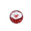 Dream globe paperweight, medium, red heart motif, handmade article