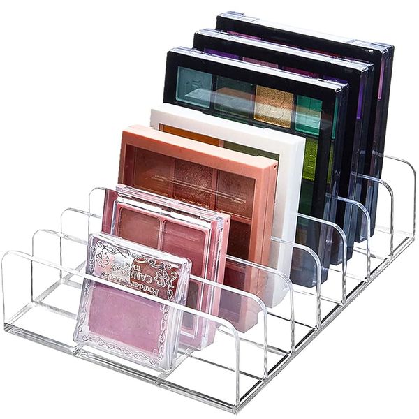 KANOSON Make Up Organizer Lidschatten, Lidschatten Palette Organizer Transparent, Kosmetik Organizer Lidschatten Schminktisch Zubehör Schubladen Organizer Kosmetik Aufbewahrung Organizer Acryl (Groß)