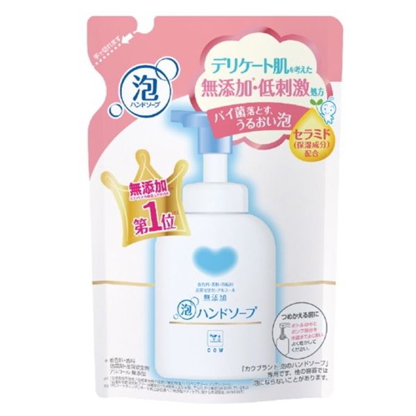 Cow brand additive-free foam hand soap refill 320ml / milk soap