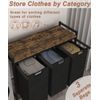 10 x 3 Gal Large Laundry Hamper with 3 Pull-Out & Removable Sorter Bags, Free...
