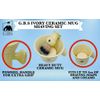 G.B.S Heavy Duty Ceramic Ivory Shaving Set - Mug with Knob Handle, Faux Ivory Handle Shaving Brush and Natural Shave Soap