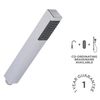Nuie PK329 Accessory Modern Bathroom Shower Square Brass Handset, Chrome