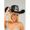 Struts Womens 18th Birthday Black Fluffy Cowboy Hat