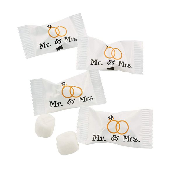 Fun Express Mr. & Mrs Butter Mints Individually Wrapped Bulk - Enhance your Wedding Reception with 108 Butter Mints Bulk - Memorable Wedding Favors, Sweeten your Day with Candy for Wedding Favors