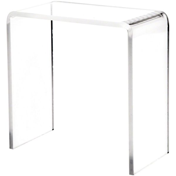 Plymor Clear Acrylic Vertical Rectangular Display Riser, 5" H x 5" W x 2.5" D (3/16" thick) (3 Pack)