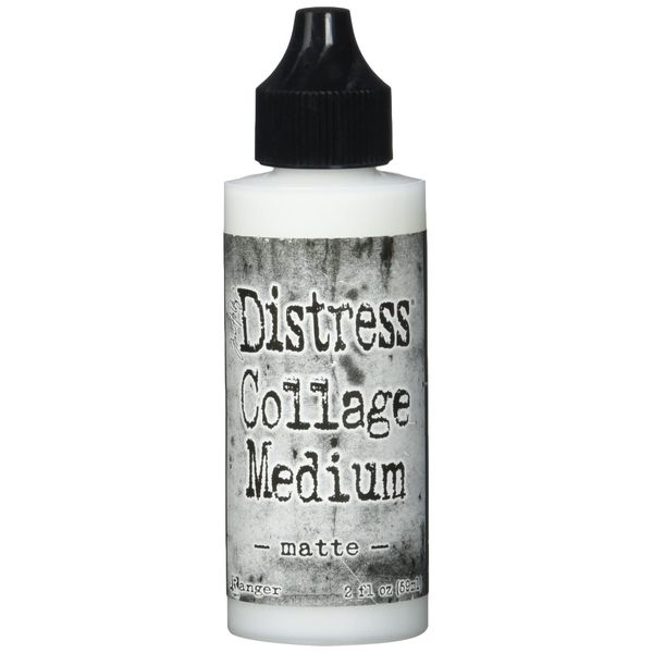 Tim Holtz Distress Collage Medium 2 Oz Matte Gel For Mixed Media Projects