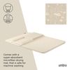 Umbra Udry Dish Rack and Microfiber Drying Mat – Space-Saving Design Folds Up for Easy Storage, Basic Rack, Linen