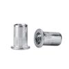 100 Pcs 1/4-20 Aluminum Flange Nutserts Rivet Nut, UNC Flat Head Rivnut Threaded Insert