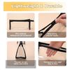 Clear Pencil Case with Zipper, Transparent PVC, Black Trim