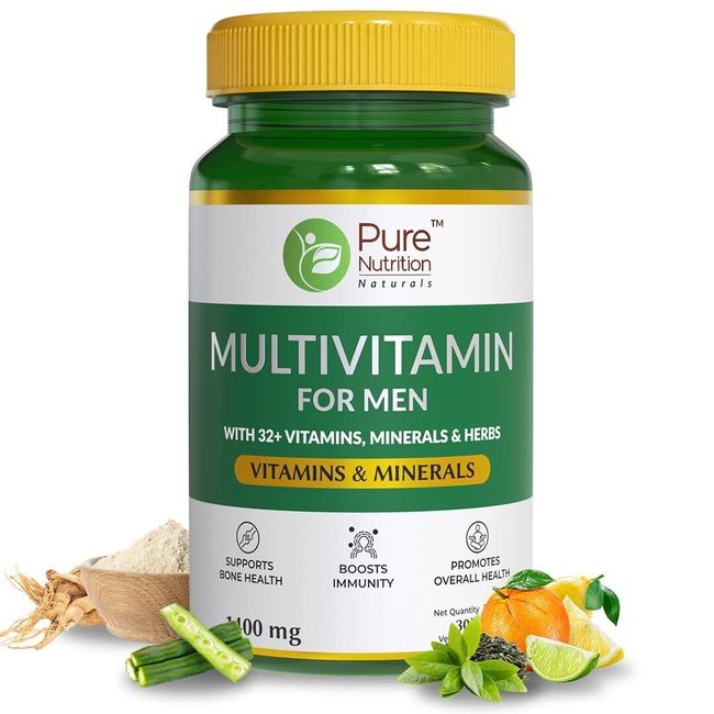 2 PACK OF Pure Nutrition Multivitamin for Men with 37+ Vitamins, Minerals 30 Tab