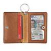 Personalized Fall Flowers Leatherette Keychain ID Holder - Single Sided