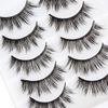 5 Pairs False Eyelashes Natural Fake Eyelashes Fluffy Hand-made Eyelashes Extension (3D304)