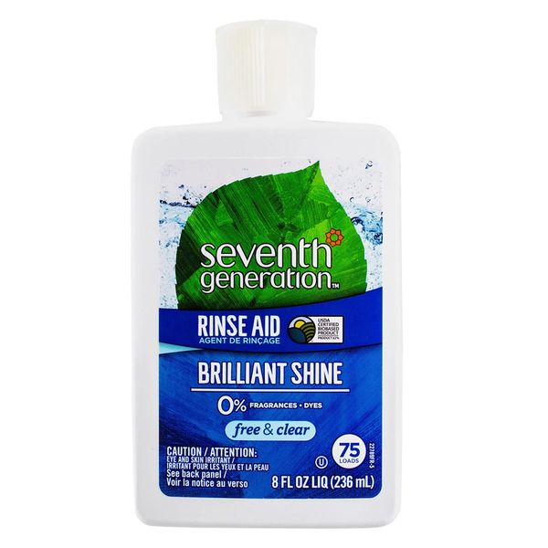 Seventh Generation Rinse Aid Free and Clear -- 8 fl oz, Packaging May Vary