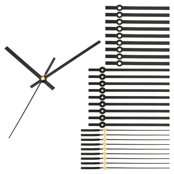 PATIKIL Replacement Clock Hands Kit, 10 Set, Black, A06