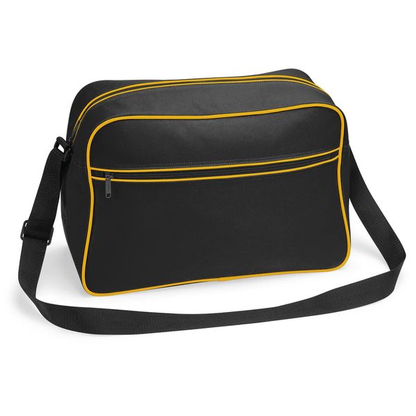 BagBase - Retro Shoulder Bag - Black/Gold
