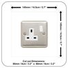Single Socket Surround | Square | Acrylic Back Panel or Finger Plate | Light Switch Plug (White)