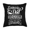Lawn Backyard Game Corn Hole Husband Dad Cornhole Legend Throw Pillow
