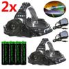 Zoomable Headlamp T6 LED Headlight Flashlight Torch +Charger +Battery