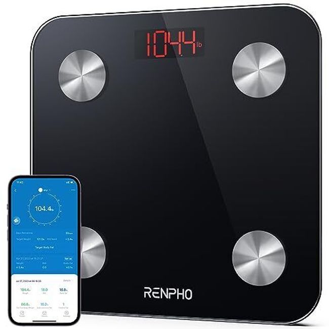 Smart Bathroom Scale, Bluetooth Body Fat Monitor Weight Scale, Digital BMI Ke...