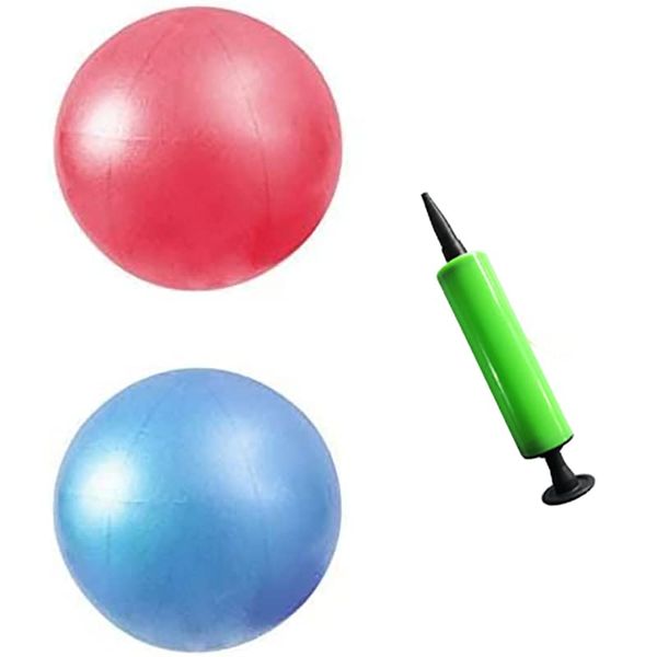 Yoga Ball, Balance Ball, Mini Stretch Ball, Pilates Ball, 20 cm, Fitness Ball, Exercise Ball, Stress Relief, Muscle Training, Set of 2