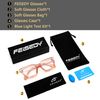 FEISEDY Blue Light Blocking Glasses Women Men Chunky Square Computer Glasses B0101