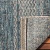 SAFAVIEH Courtyard Collection 4' Square Light Grey / Teal CY8736 Indoor/ Outdoor Waterproof Easy--Cleaning Patio Backyard Mudroom Accent--Rug