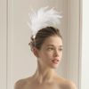 MWOOT 1920s Feathered Fascinator, Vintage Feather Headband, White Feather Headpiece, Hair Headwear Accessories for Carnival Masquerade Decor, Ball Venetian Prom Costume Party Accessories