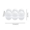 6 Egg Grid Storage Container - Plastic Eggs Holder With Handle, Outdoor Egg Carriers For Kitchen & Restaurants