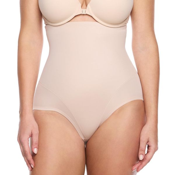 Naomi and Nicole Women's Back Magic High-Waist Shaping Brief, Nude, Medium