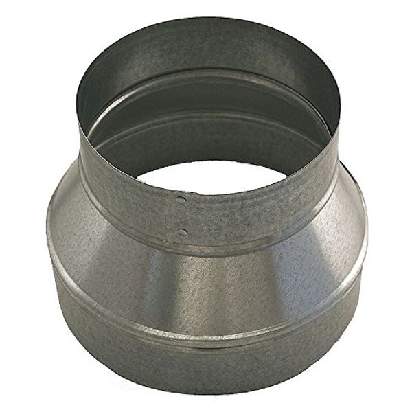 12" x 10" Round Reducer Duct Fitting, 24 ga.