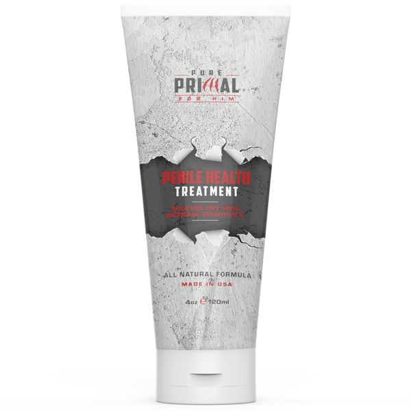 Pure Primal Premium Penile Health Cream - Advanced Moisturizing Penile Cream To Increase Sensitivity For Men - Moisturizer Penile Lotion For Anti-Chafing, Redness, Dryness and Irritation - 4 oz