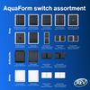 REV 0511571777 AquaForm Series Switch for Wet Rooms, IP44, 1-Pole, Surface-Mounted, Grey