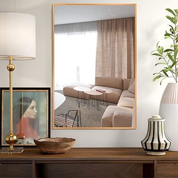 Gold Wall-mounted Mirror