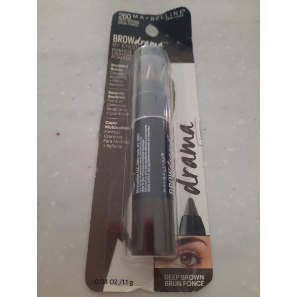 MAYBELLINE BROW DRAMA BY EYESTUDIO POMADE CRAYON #260 DEEP BROWN 0.04OZ