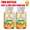 Vitamin D3 K2 Softgel 240 Capsules Extra Strength D3 K2 Supplements NEW