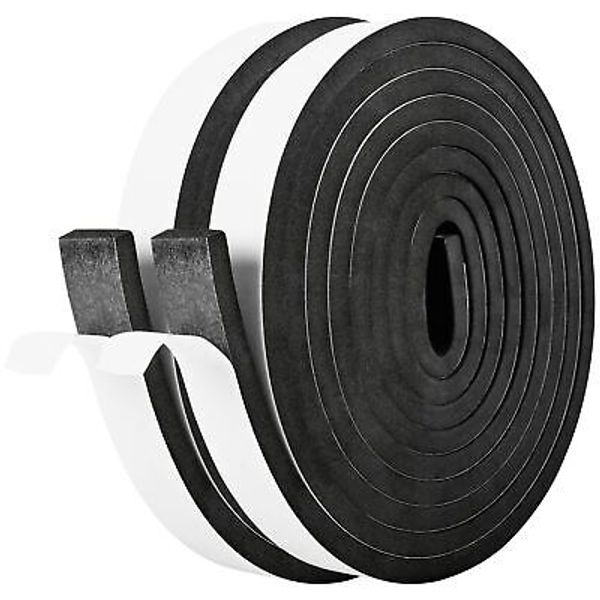 Self Adhesive Foam Tape Weatherstrip 1in X 3/8in X 20ft High Density Foam Insula