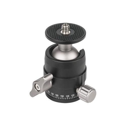 CAVIX Mini Ball Head with 1/4" Screw 3/8" Thread Mount 360 Degree Panoramic Metal Tripod Head Max Load 11lb/5kg