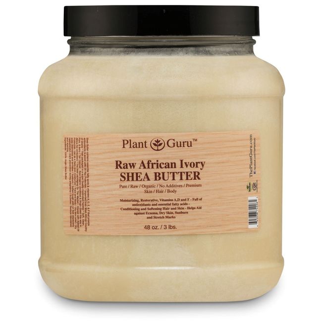 African Shea Butter Raw Unrefined 100% Pure Natural Organic Ivory Grade A -  4 oz - DIY Body Butters Lotion Cream lip Balm & Soap Making Supplies Eczema  & Psoriasis Aid Stretch Mark Product