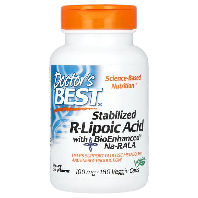 Doctor s Best Best Stabilized R-Lipoic Acid 100 mg 180 Veggie Caps Vegetarian