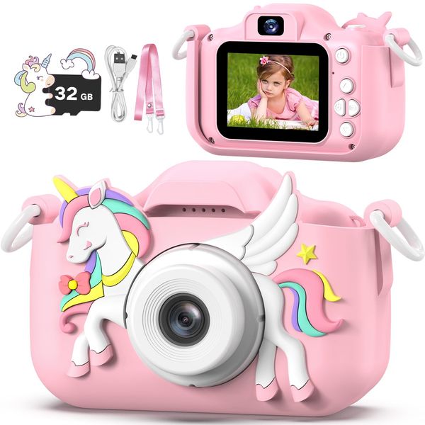 Kids Camera Toy, masterbee Children Camera Toys for Kids Age 3-12, Christmas/Birthday Gifts for Girls, 1080P HD Video Kids Digital Camera, Gift for 3 4 5 6 7 8 9 10 11 12 Year Old Girl