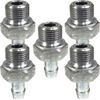 5x Hose Connector Barb Tail 8mm x 3/8 BSP Replacement for Workshop Hydraulics Fluid Transfer