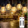 G40 50LED String Lights Warm White Dimmable 49Feet Remote Control Christmas Deco