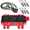 For 2007-2013 Chevrolet Silverado 1500 4.3L Ignition Coil +Spark Plug +Wire Set