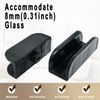 U-Shaped Anti-Collision Block for 8mm Thick Shower Door Bottom/Side Guide Assembly(6pcs,Black)