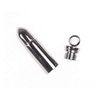 Stainless Steel Bullet Keychain Pendant Top Pill Case, Stainless Steel Metal