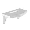 D-Line Wall Mount Outlet Shelf, Adjustable Plug Shelf for Horizontal & Vertical Outlets, Echo Dot Socket Shelf, Smart Phone Perch, Built in Cable Management - White