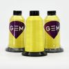 GEM Machine Embroidery Thread, 1x 3000M Cone, 40wt Polyester, Maize, for Embroidery Machines
