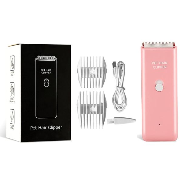 Tileon Dog Clippers,Quiet Washable USB Rechargeable Cordless Dog Grooming Kit,Electric Pets Hair Trimmers Shaver Shears for Dogs and Cats Pink