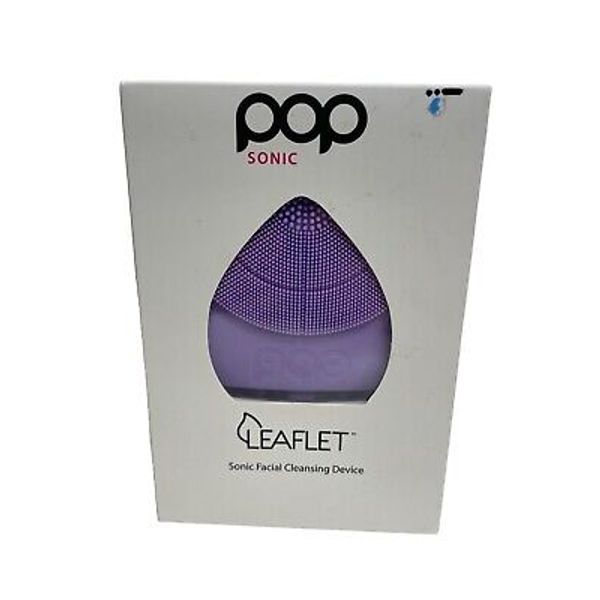 POP SONIC LEAFLET SONIC FACIAL CLEANSING DEVICE NEW IN BOX LAVENDER BEAUTY